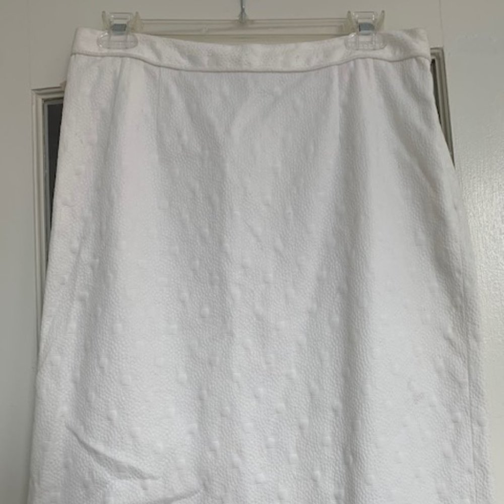 Milly White Pencil Skirt
